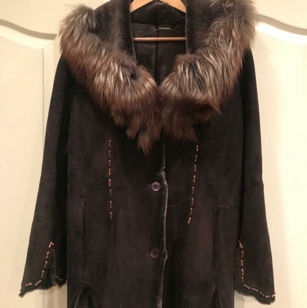 Gorgeous Fur Trim Suede Jacket